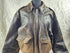 1990s - ONTIME Leather Jacket Mid - length American Casual Distress Brown MED - Jackets - ThrowbackBuys - The Thrifty Gypsyy Shop