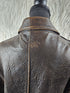 1990s - ONTIME Leather Jacket Mid - length American Casual Distress Brown MED - Jackets - ThrowbackBuys - The Thrifty Gypsyy Shop