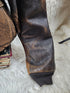 1990s - ONTIME Leather Jacket Mid - length American Casual Distress Brown MED - Jackets - ThrowbackBuys - The Thrifty Gypsyy Shop