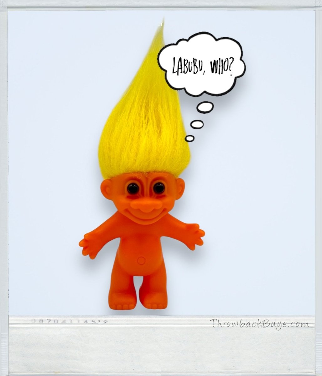 1990s Russ Troll Doll Glo Trolls with Yellow Hair Orange Body