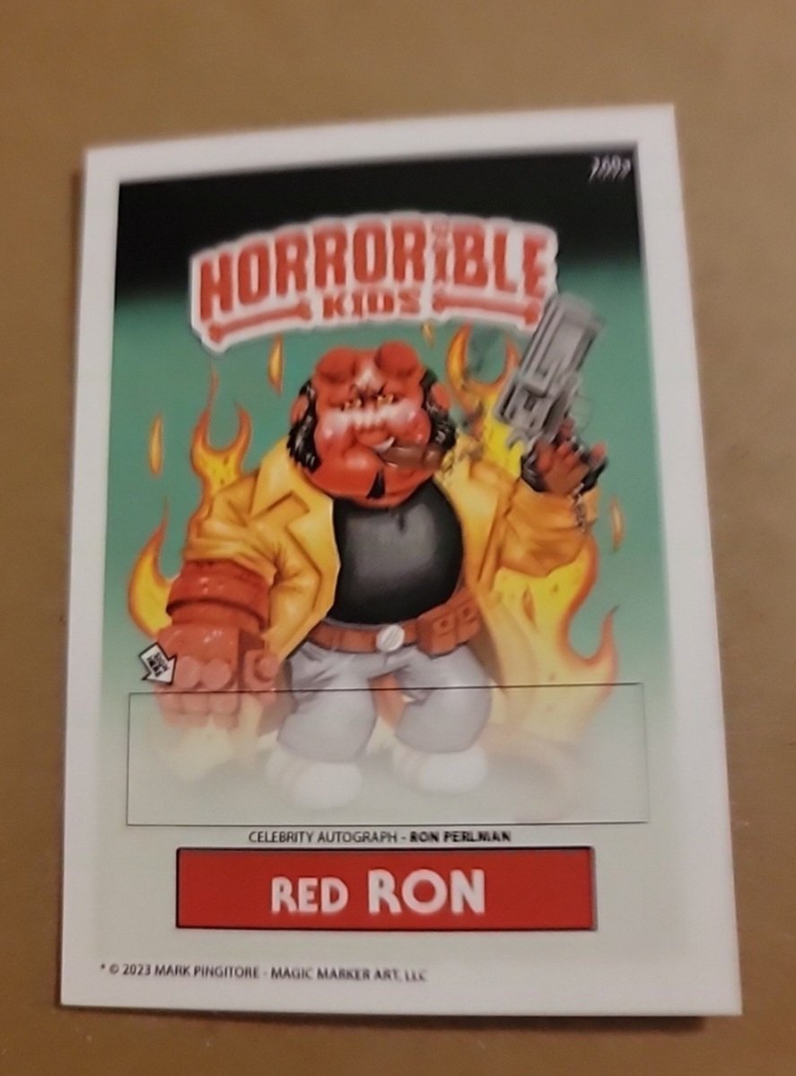 Horrorible Kids Red Ron 2023 Spookala Tampa Mark Pingitore Card Hellboy - Trading Cards - ThrowbackBuys - Amanda's Awesome Finds
