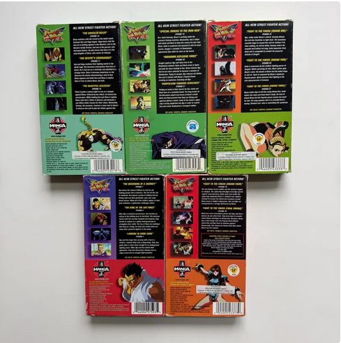 Street Fighter 2 V VHS Manga Lot