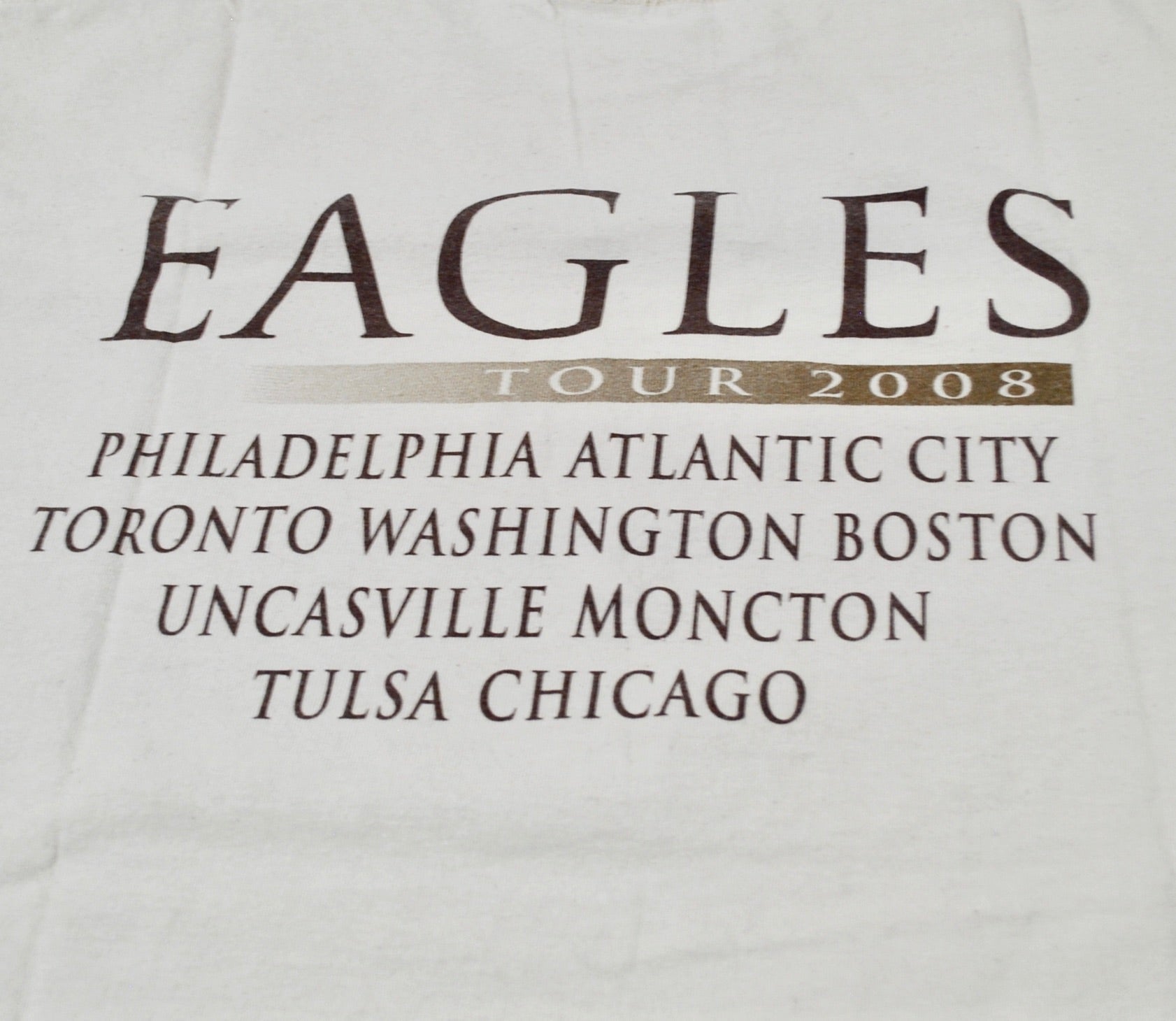 2008 - Eagles: 2008 Tour T-Shirt - Unisex Large
