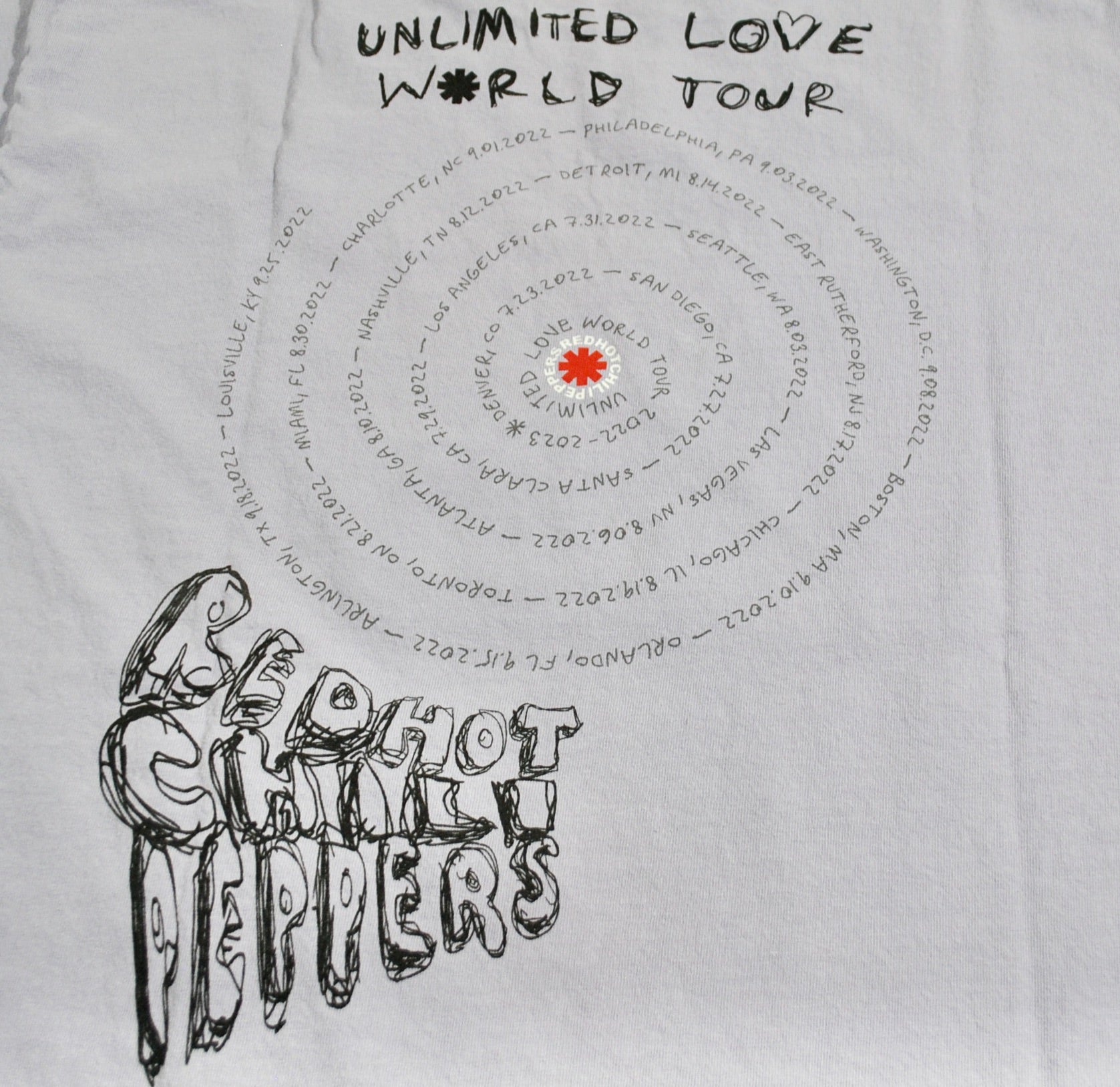 2000s - Red Hot Chili Peppers: Unisex Tour Shirt - Medium