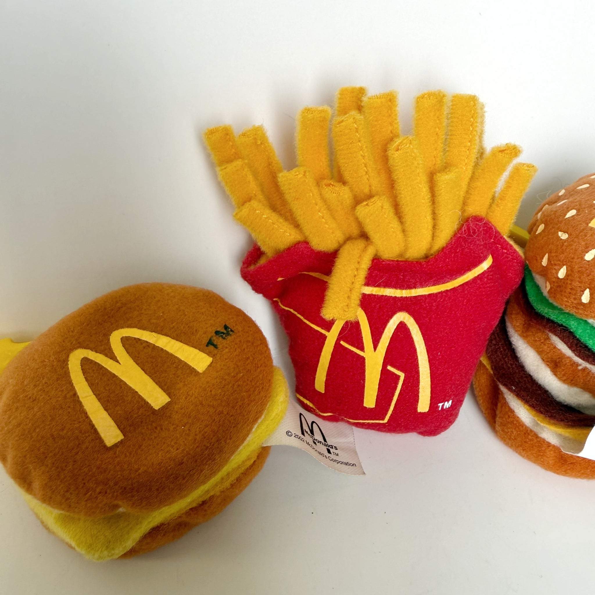 McDonald's Plush Keychains Fries Big Mac Filet-O-Fish 2002