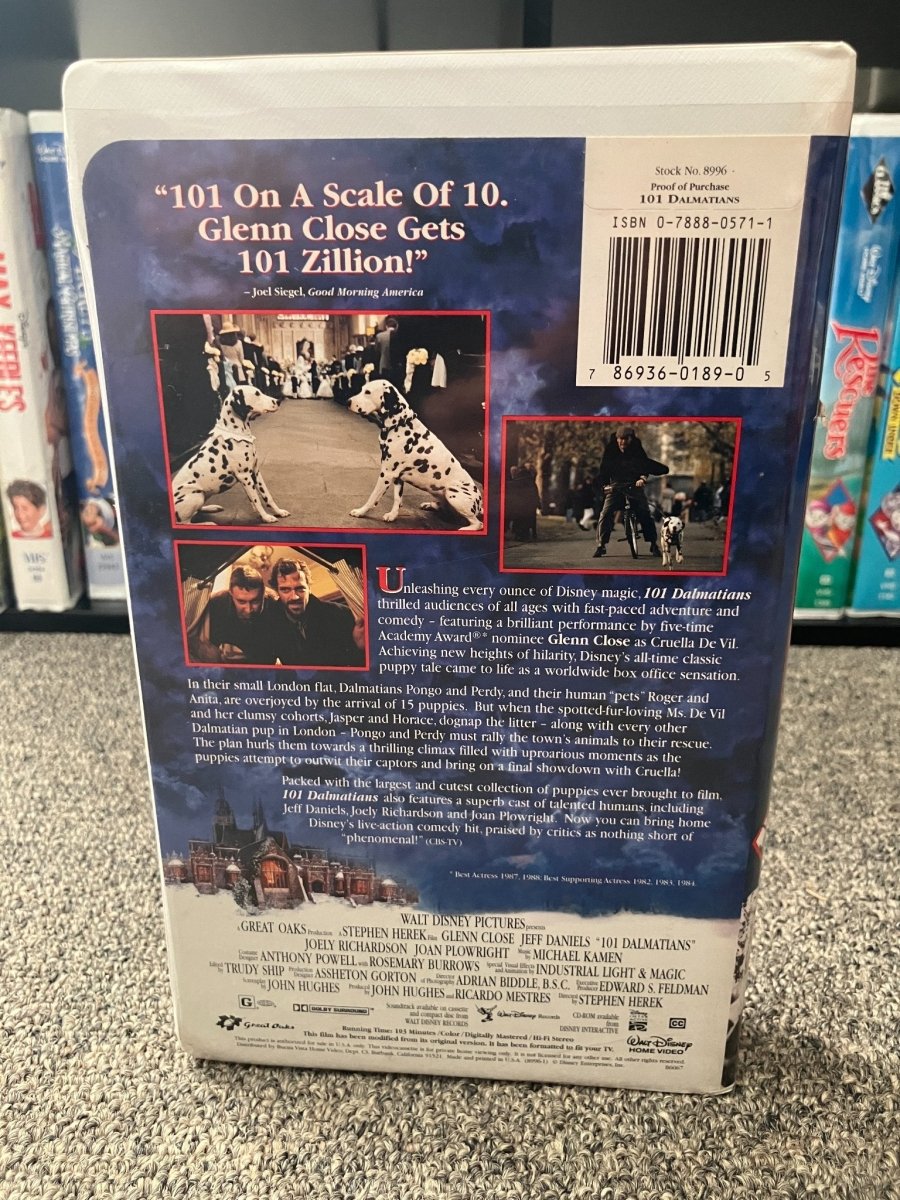 101 Dalmatians (1996) VHS Tape - VHS - ThrowbackBuys - The Rickstalgia Shop
