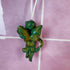 Vintage 90s Cherub Ornament - Green Gold Angel Figurine