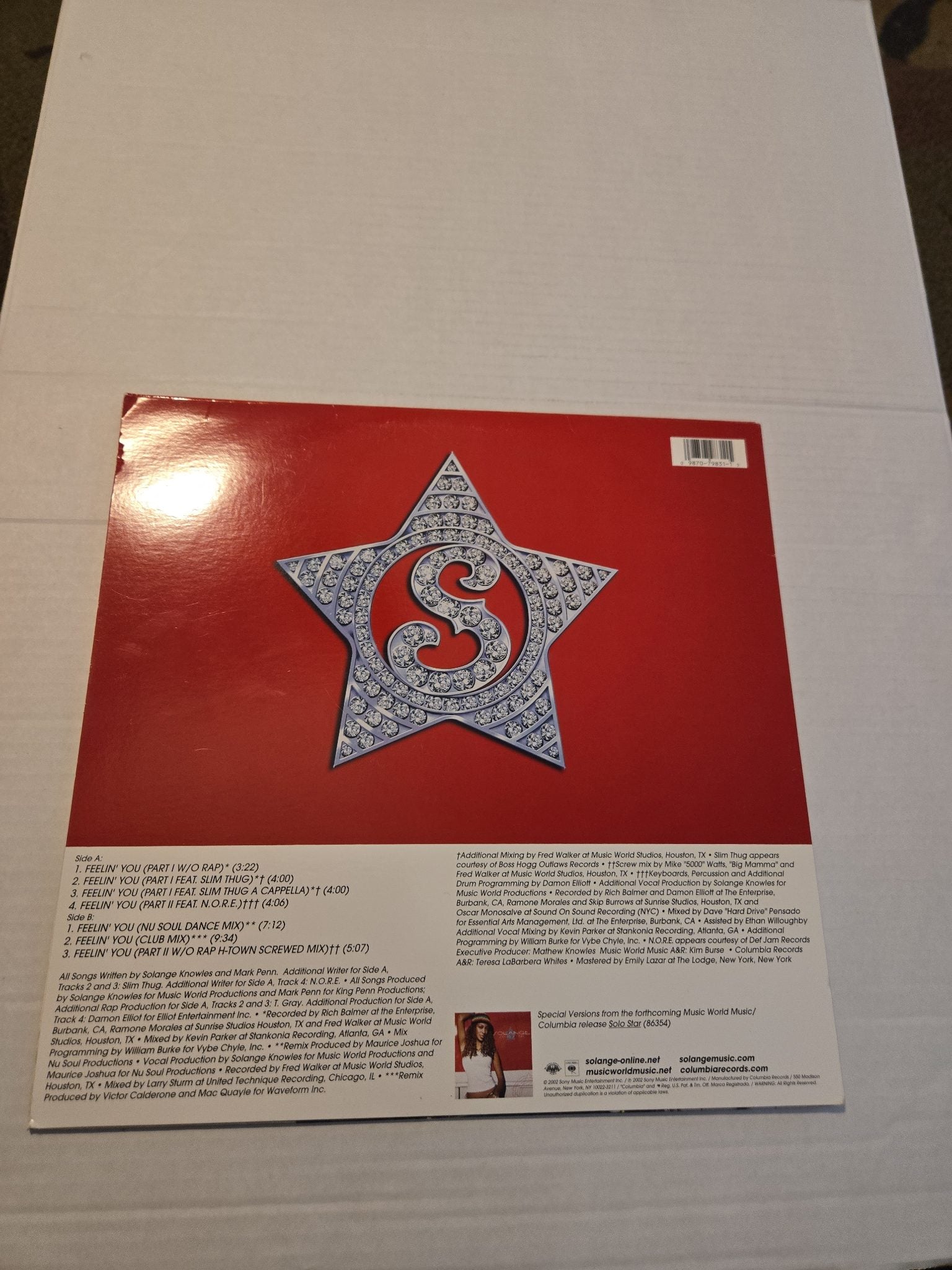 Solange Feelin' You Original 2002 Press 12" Near Mint Vinyl