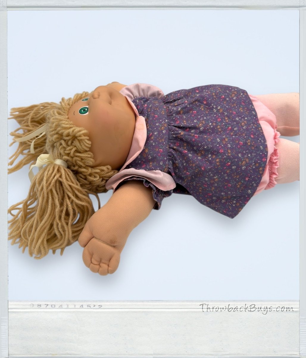 1978, 1982 - Cabbage Patch Kids Xavier Roberts Doll w/ Green Eyes & Light Brown Pigtails - Dolls - ThrowbackBuys - ThrowbackBuys
