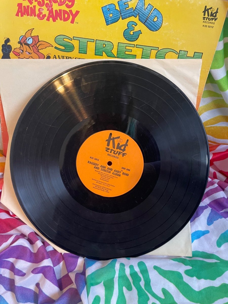 1980 Raggedy Ann & Andy Bend & Stretch Exercise Vinyl Record - Vinyl - ThrowbackBuys - Furby Queen