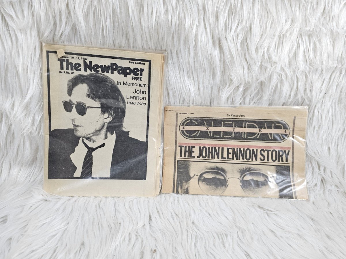 1980 - The John Lennon Story The Beatles Shot Assassination Newspaper Dec. 9, 1980 - Paper Goods - ThrowbackBuys - The Thrifty Gypsyy Shop