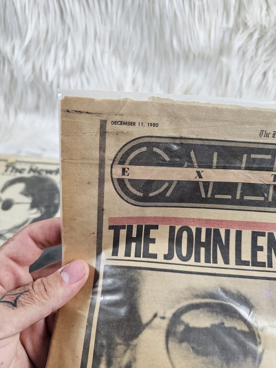 1980 - The John Lennon Story The Beatles Shot Assassination Newspaper Dec. 9, 1980 - Paper Goods - ThrowbackBuys - The Thrifty Gypsyy Shop