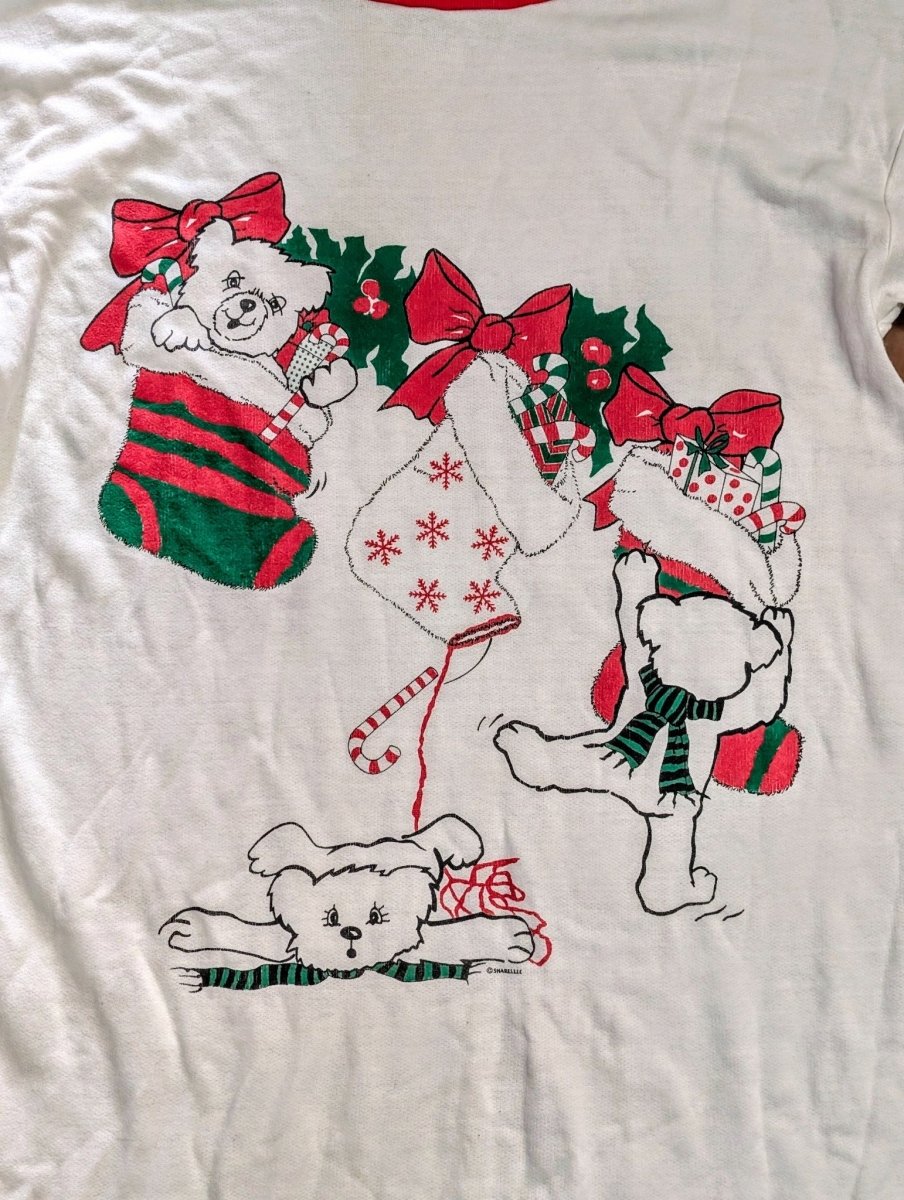 1980s Apostrophe Christmas Bear Nightgown - Outfit Sets - ThrowbackBuys - Shiznit