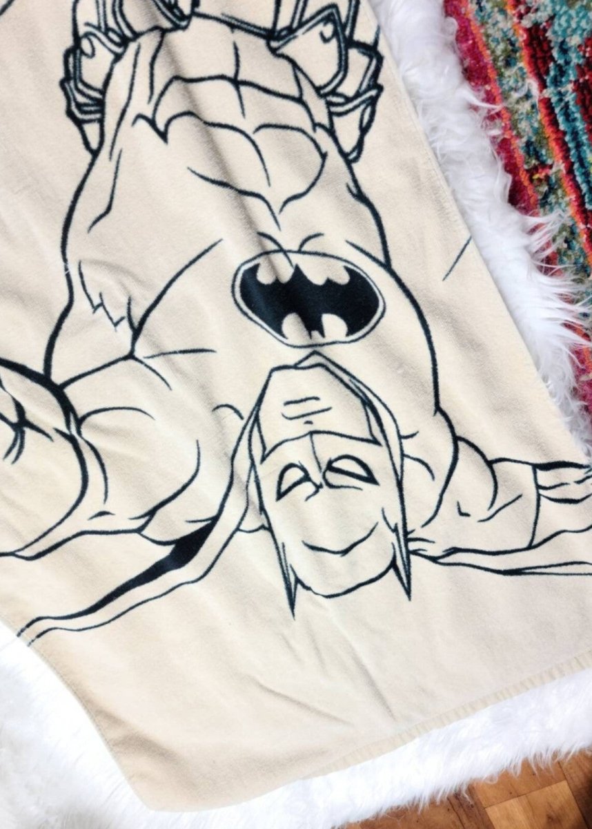 1980s - DC Comics: Batman Bath Beach Towel Batwave 55x28 100% Cotton - Towels - ThrowbackBuys - The Thrifty Gypsyy Shop