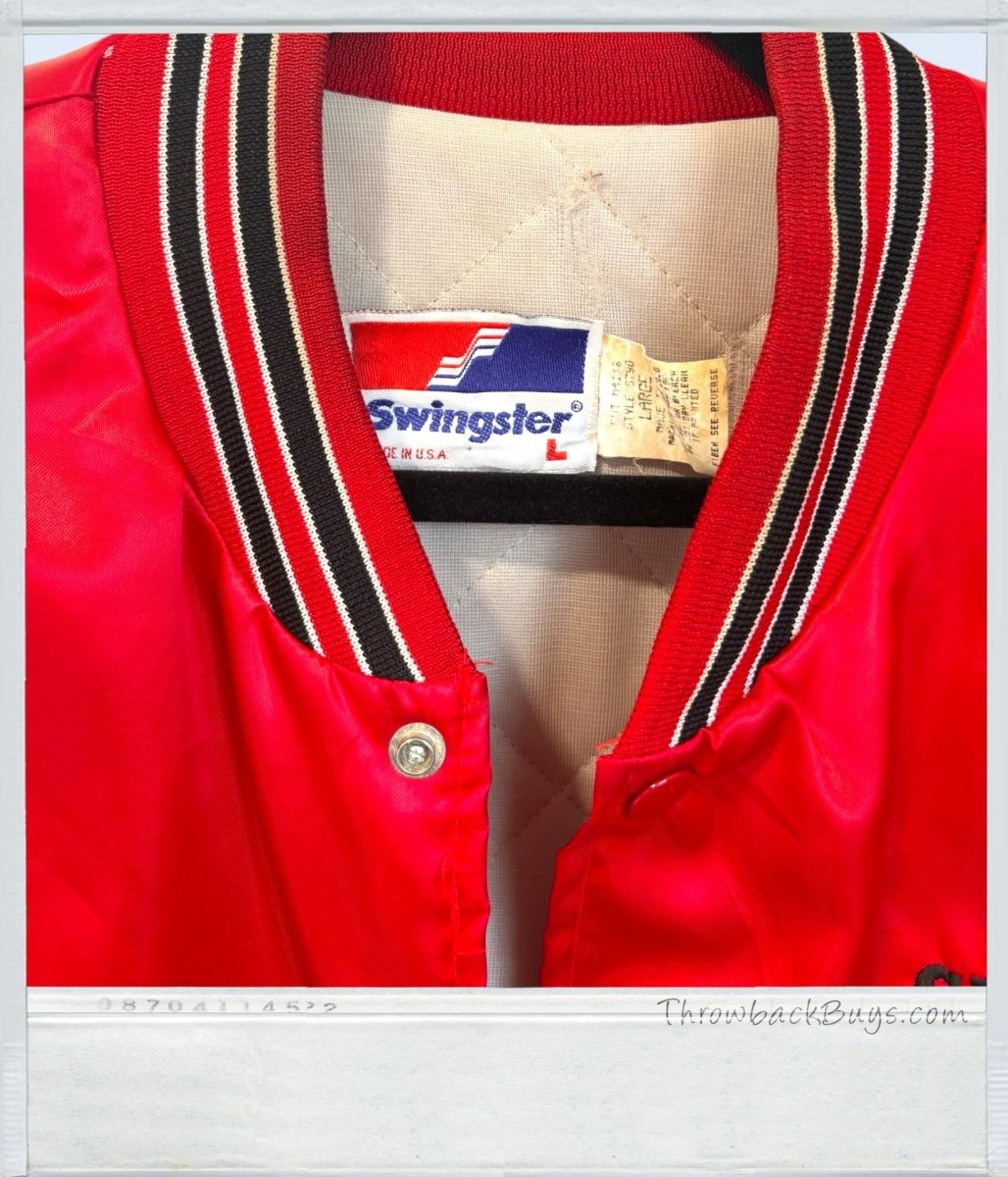 1980s - SWINGSTER: Chicago Bulls Satin Bomber Jacket, Men's Size L - RARE - Jackets - ThrowbackBuys - SuperRetroPod
