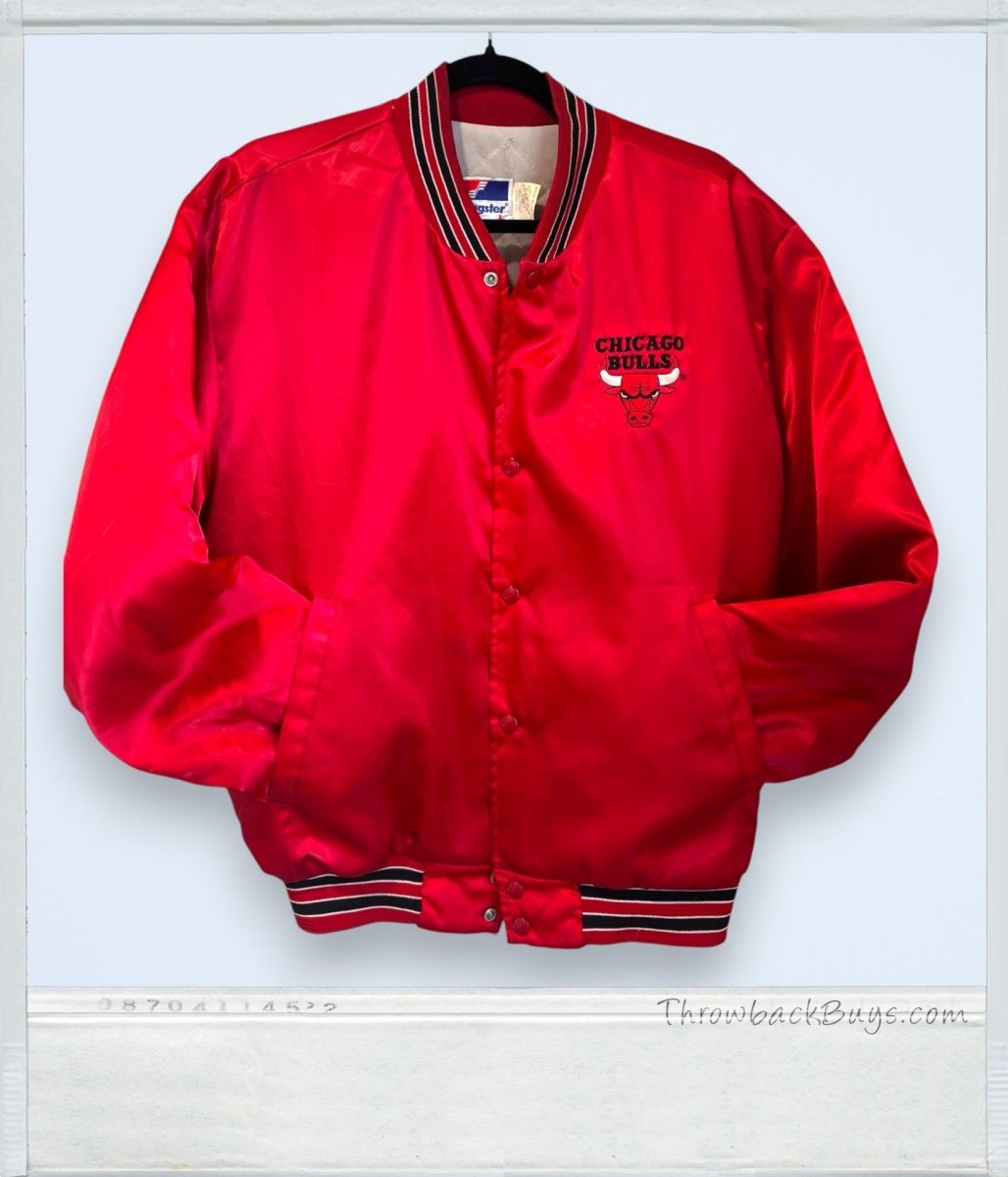 1980s - SWINGSTER: Chicago Bulls Satin Bomber Jacket, Men's Size L - RARE - Jackets - ThrowbackBuys - SuperRetroPod