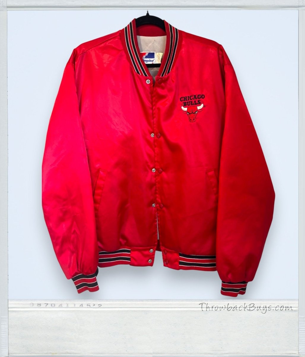 1980s - SWINGSTER: Chicago Bulls Satin Bomber Jacket, Men's Size L - RARE - Jackets - ThrowbackBuys - SuperRetroPod