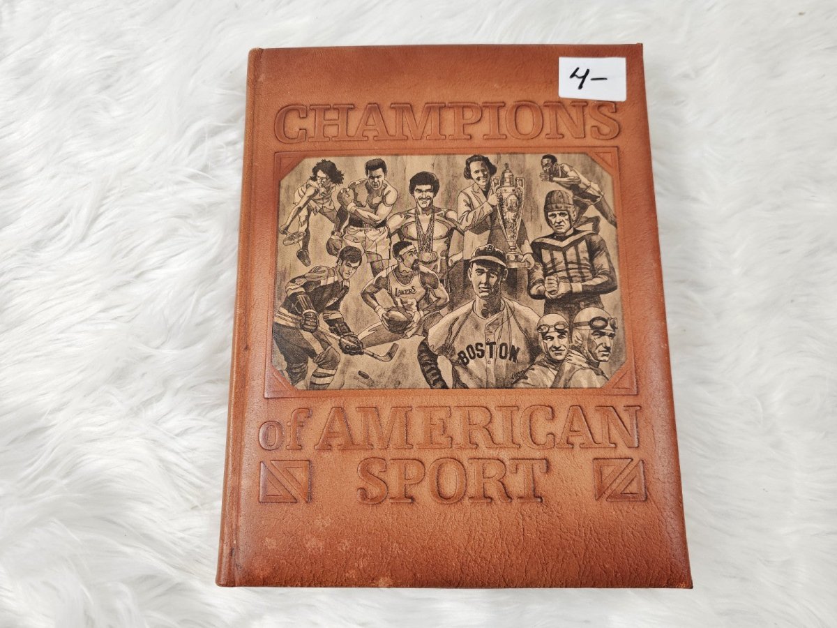 1981 - Champions of American Sport by Marc Pachter, Mission Leather Hardcover - Books - ThrowbackBuys - The Thrifty Gypsyy Shop