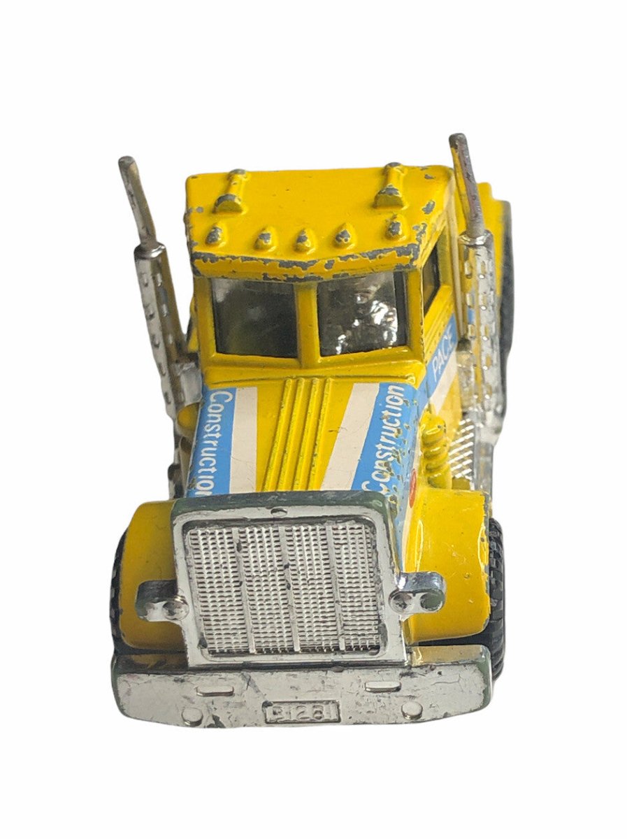 1981 Matchbox Pace Construction Peterbilt Yellow Macau - ThrowbackBuys - Abunnysvintageco
