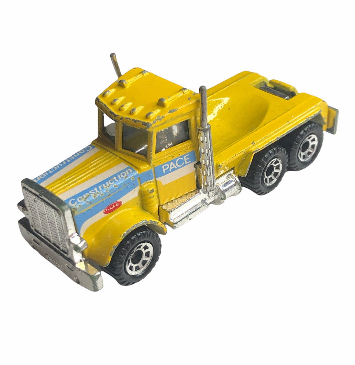 1981 Matchbox Pace Construction Peterbilt Yellow Macau - ThrowbackBuys - Abunnysvintageco
