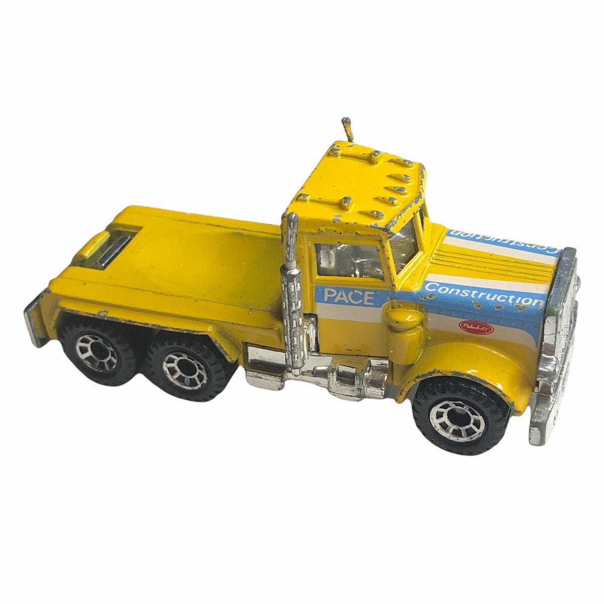 1981 Matchbox Pace Construction Peterbilt Yellow Macau - ThrowbackBuys - Abunnysvintageco