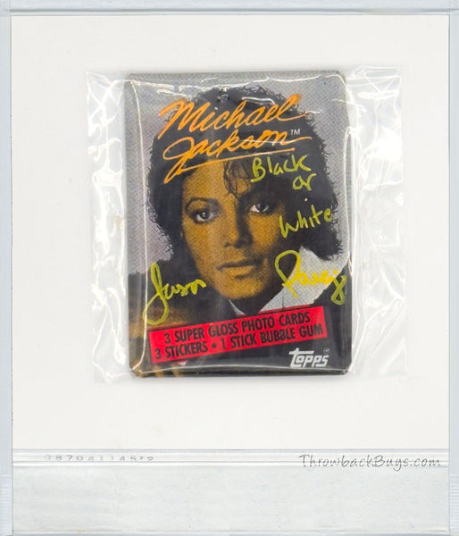 1984 – Topps: Michael Jackson Trading Cards & Gum Pack, Jason Paige Autographed – RARE