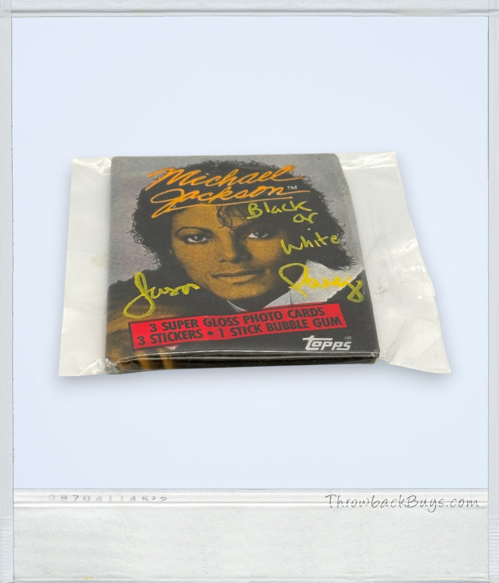 1984 – Topps: Michael Jackson Trading Cards & Gum Pack, Jason Paige Autographed – RARE - Trading Cards - ThrowbackBuys - ThrowbackBuys