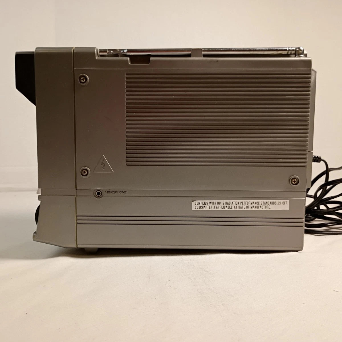 1985 – Sears SR3000 5” B&W CRT TV + AM/FM Radio - Portable Video - ThrowbackBuys - ResellerDoor