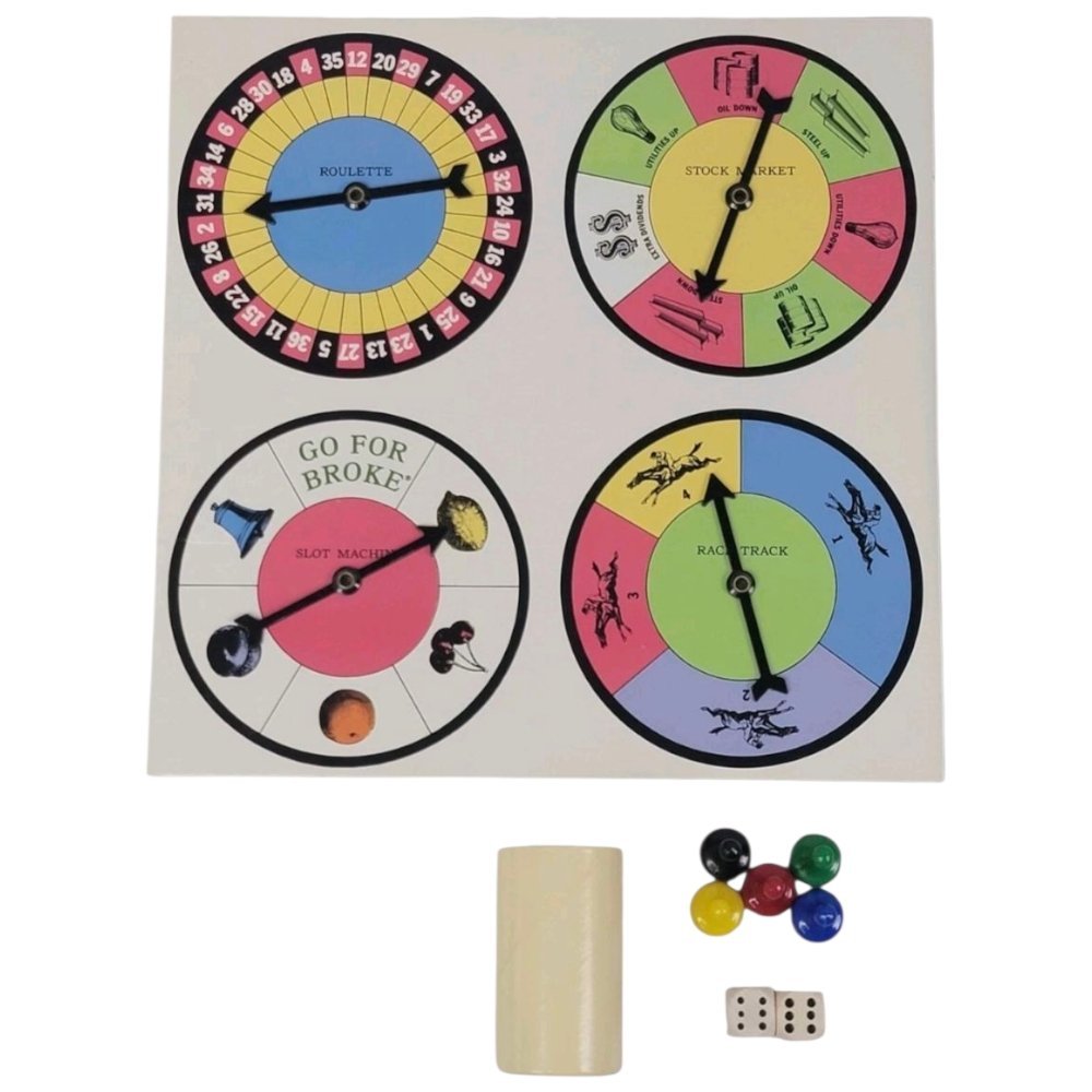 1985 - Vintage Go For Broke Board Game Spend - A - Milion Selchow & Righter Complete - Board Games - ThrowbackBuys - A N E 1 Stop Shop