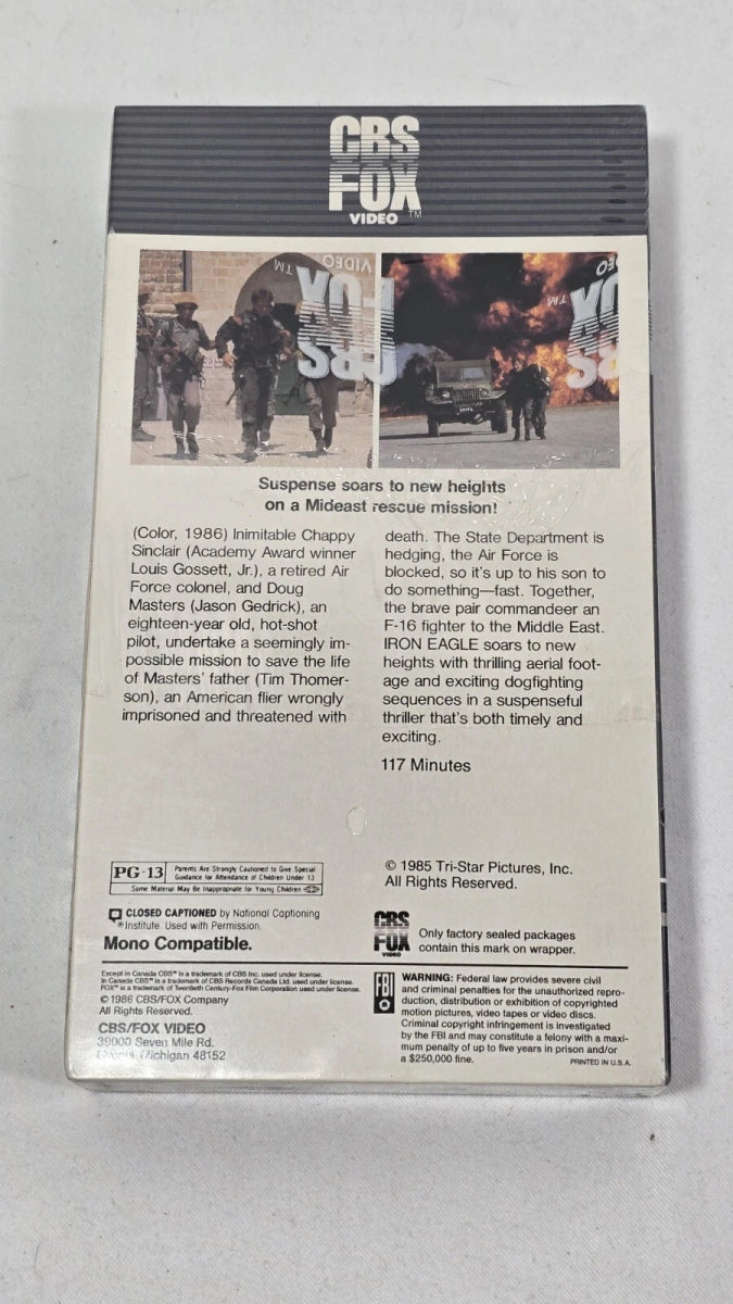 1986 – Iron Eagle VHS, Sealed - RARE - VHS - ThrowbackBuys - ResellerDoor