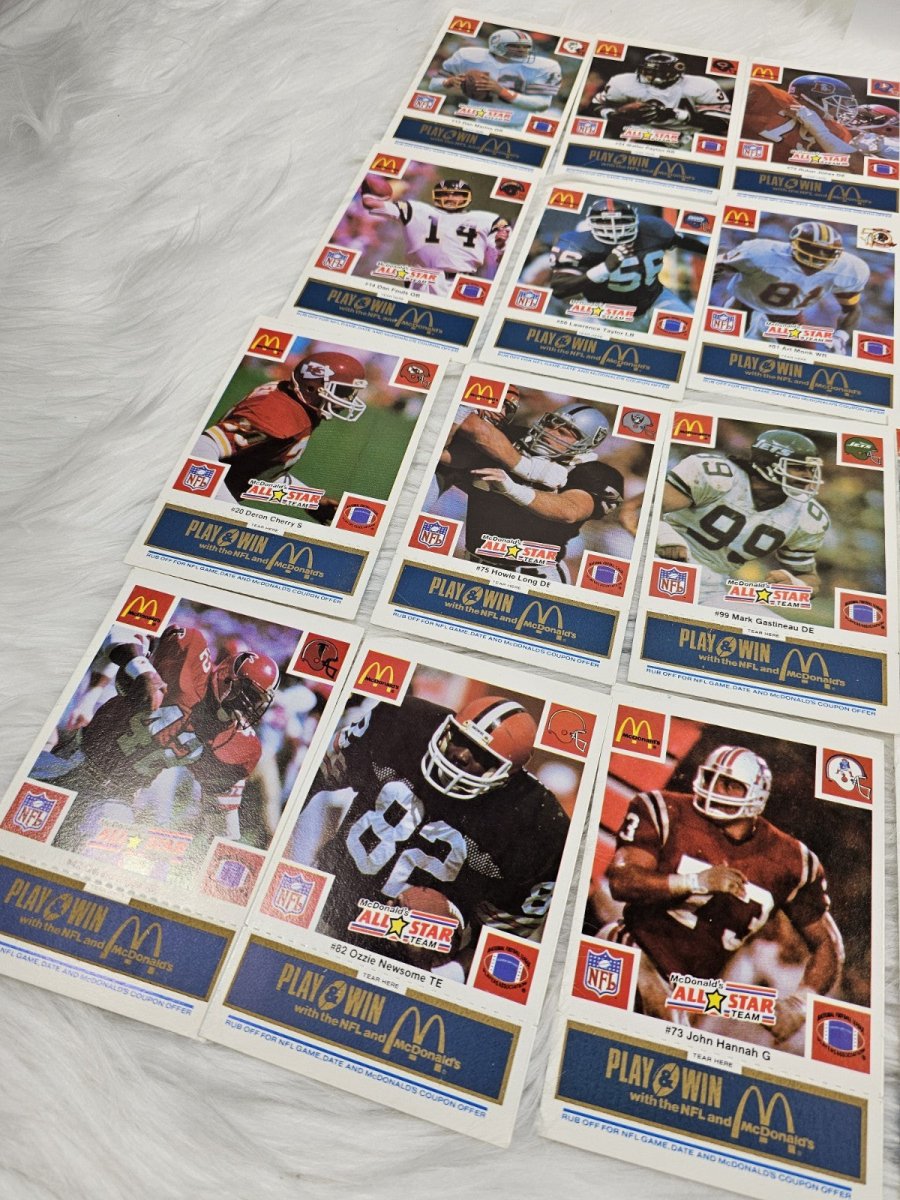 1986 - McDonald's Cards NFL All Star Team (24) Blue Tab Unscratched MINT - Trading Cards - ThrowbackBuys - The Thrifty Gypsyy Shop