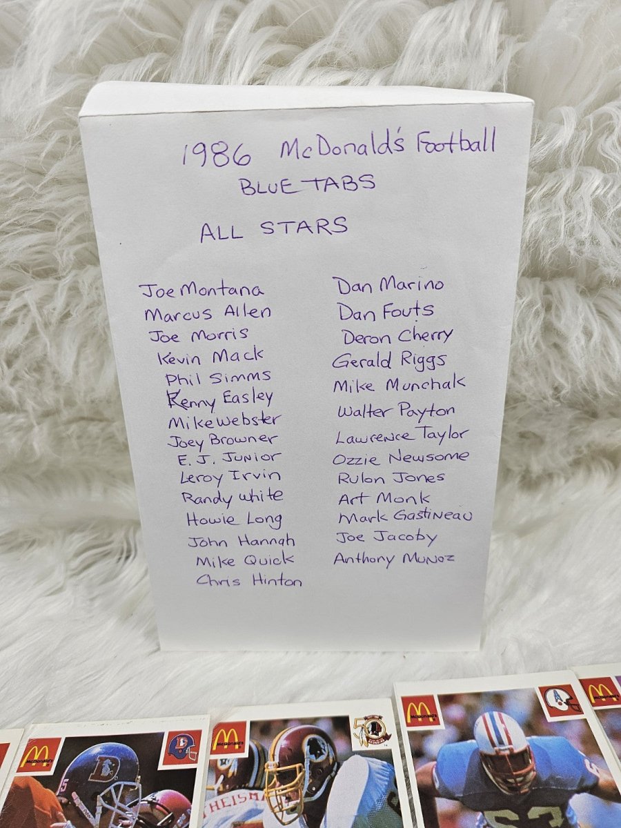 1986 - McDonald's Cards NFL All Star Team (24) Blue Tab Unscratched MINT - Trading Cards - ThrowbackBuys - The Thrifty Gypsyy Shop