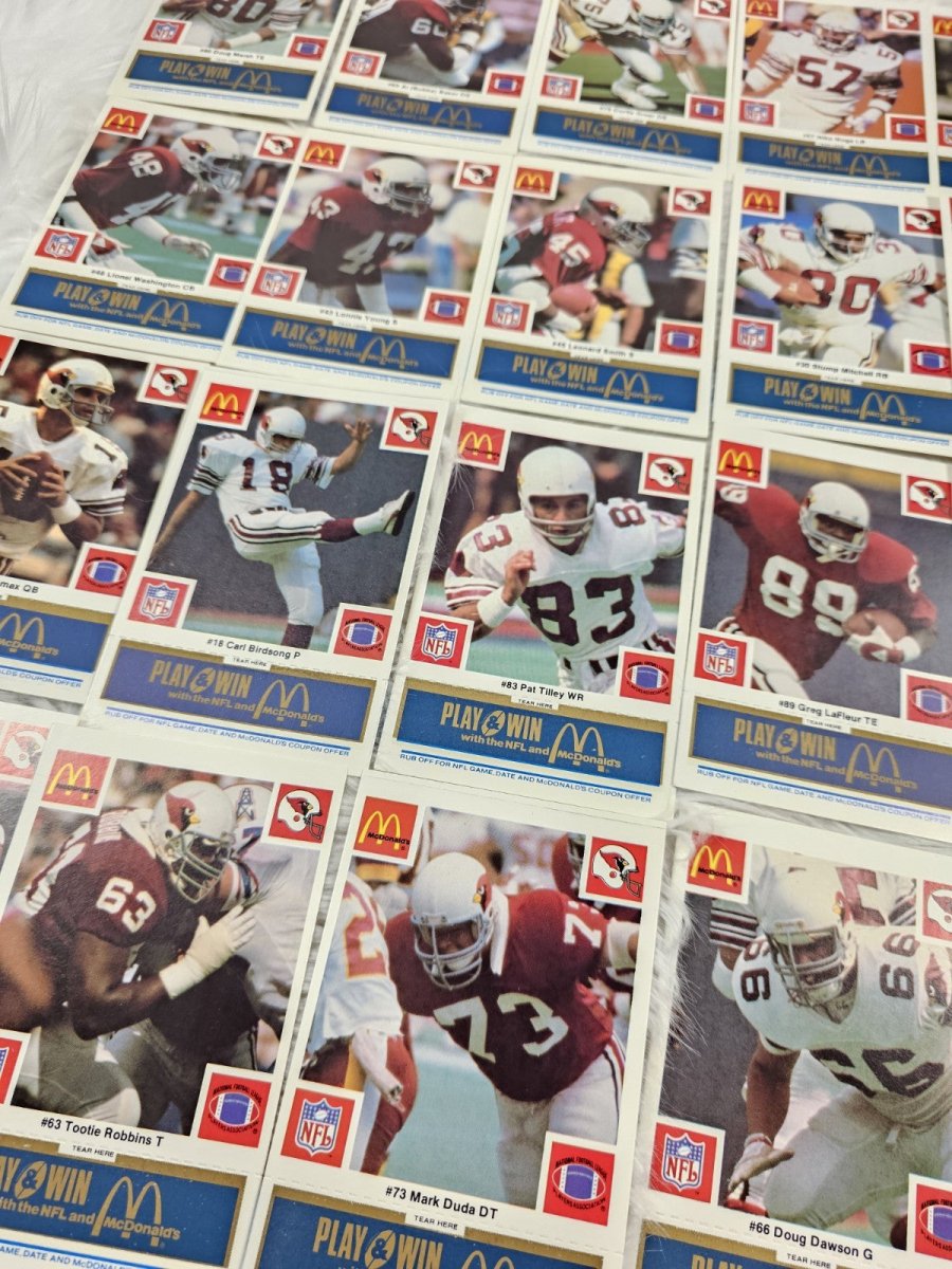1986 - McDonald's Cards NFL Arizona Cardinals (24) Blue Tab Unscratched MINT - Trading Cards - ThrowbackBuys - The Thrifty Gypsyy Shop