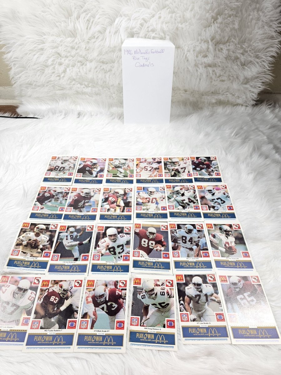 1986 - McDonald's Cards NFL Arizona Cardinals (24) Blue Tab Unscratched MINT - Trading Cards - ThrowbackBuys - The Thrifty Gypsyy Shop