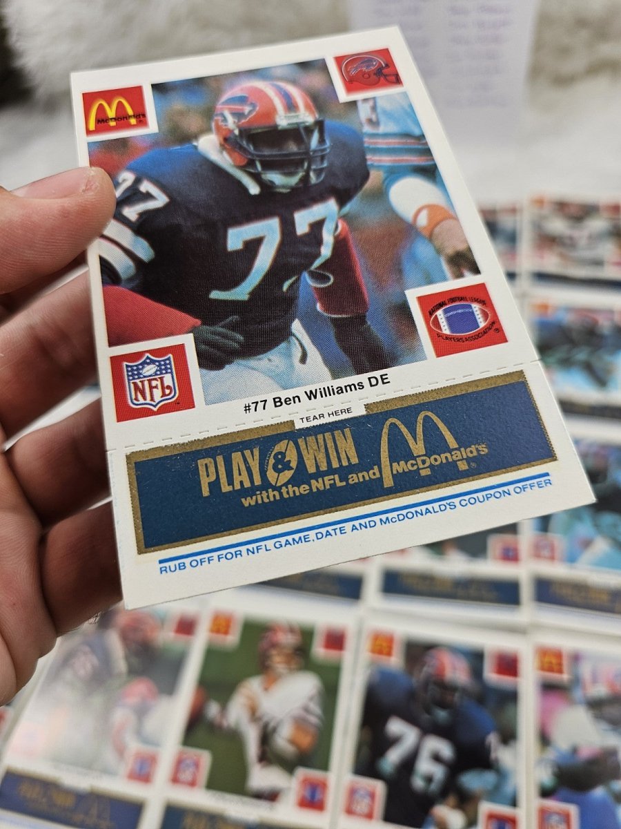 1986 - McDonald's Cards NFL Buffalo Bills (24) Blue Tab Unscratched MINT - Trading Cards - ThrowbackBuys - The Thrifty Gypsyy Shop