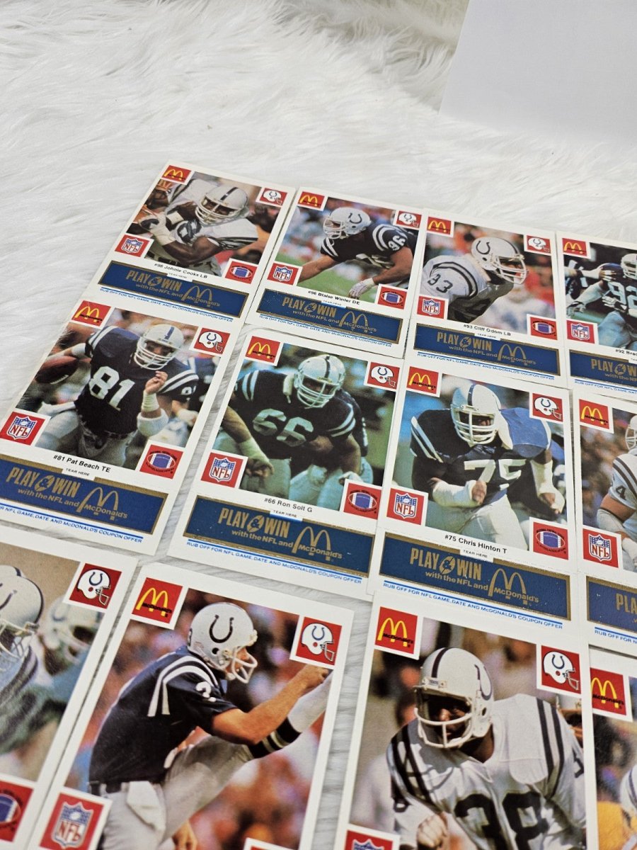 1986 - McDonald's Cards NFL Football Colts (24) Blue Tab Unscratched MINT - Trading Cards - ThrowbackBuys - The Thrifty Gypsyy Shop