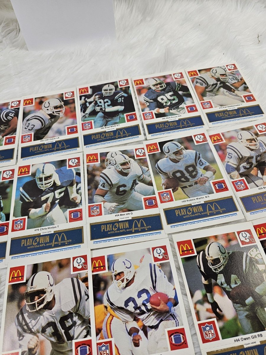 1986 - McDonald's Cards NFL Football Colts (24) Blue Tab Unscratched MINT - Trading Cards - ThrowbackBuys - The Thrifty Gypsyy Shop