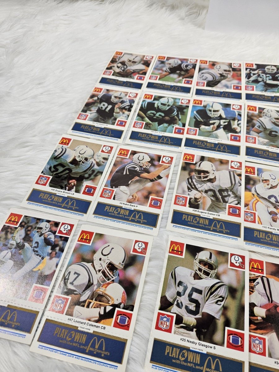 1986 - McDonald's Cards NFL Football Colts (24) Blue Tab Unscratched MINT - Trading Cards - ThrowbackBuys - The Thrifty Gypsyy Shop