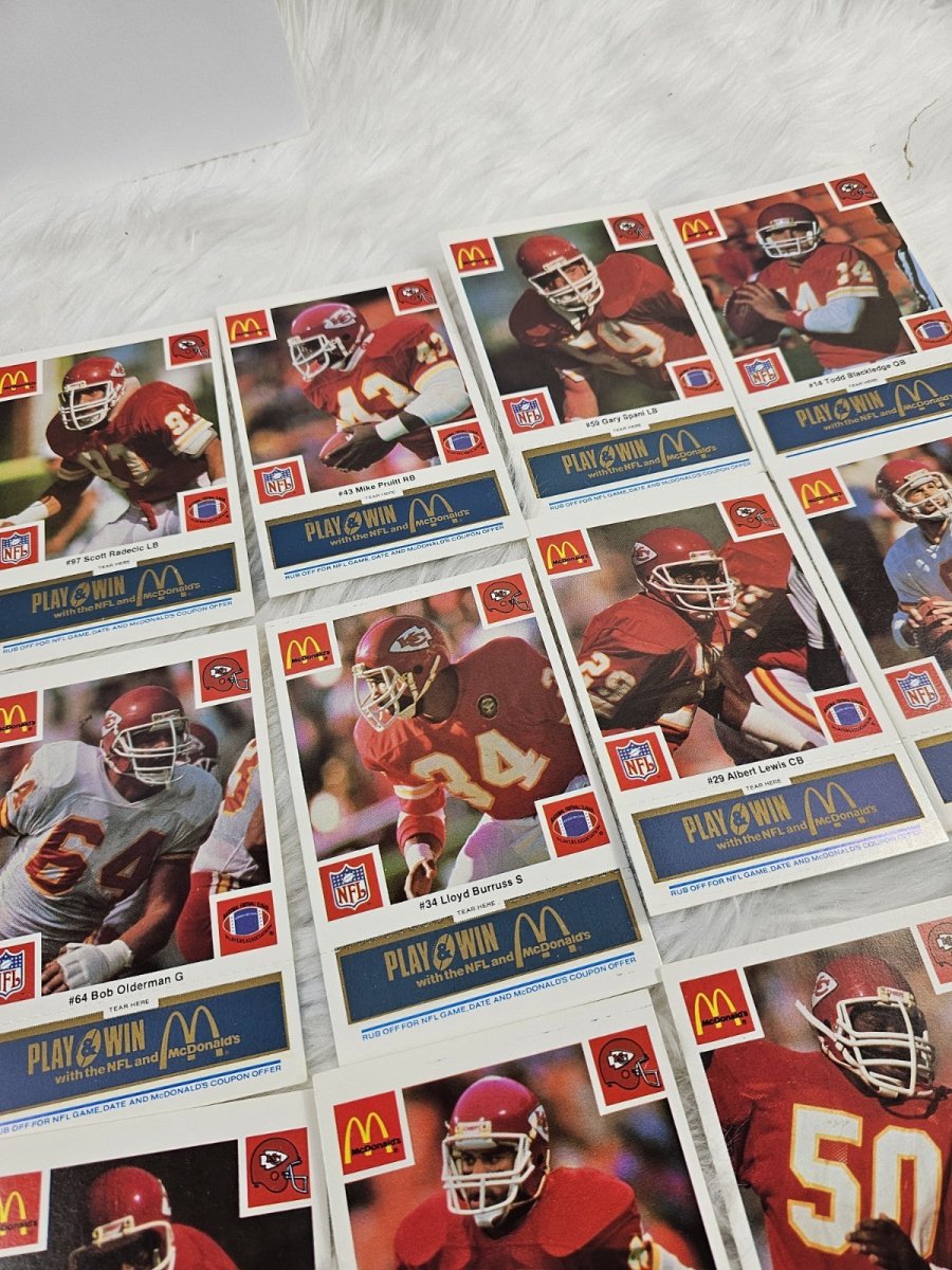1986 - McDonald's Cards NFL Kansas City Chiefs (24) Blue Tab Unscratched MINT - Trading Cards - ThrowbackBuys - The Thrifty Gypsyy Shop