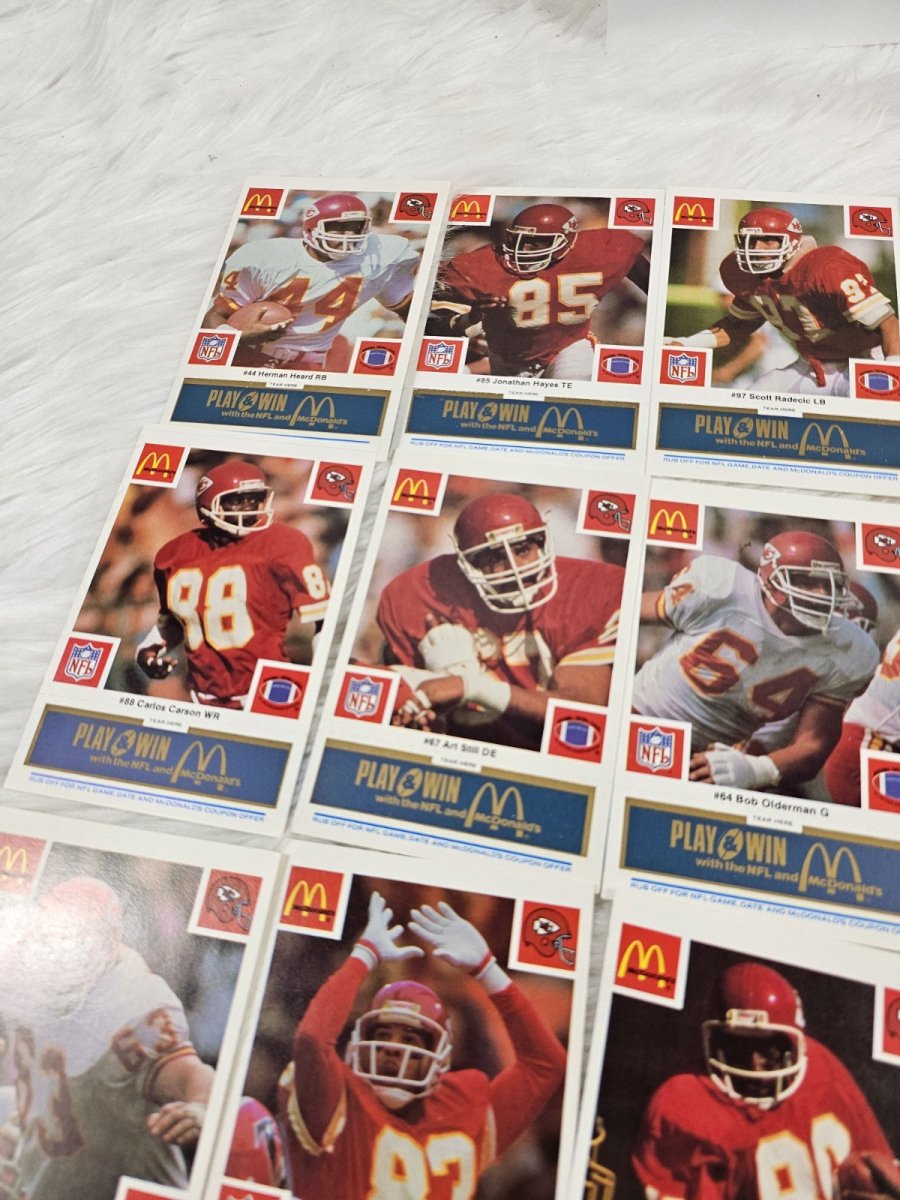 1986 - McDonald's Cards NFL Kansas City Chiefs (24) Blue Tab Unscratched MINT - Trading Cards - ThrowbackBuys - The Thrifty Gypsyy Shop