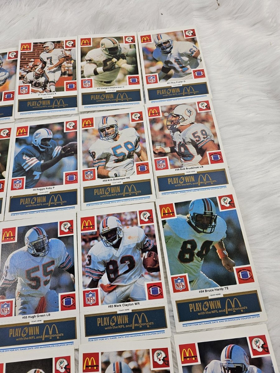 1986 - McDonald's Cards NFL Miami Dolphins (24) Blue Tab Unscratched MINT - Trading Cards - ThrowbackBuys - The Thrifty Gypsyy Shop