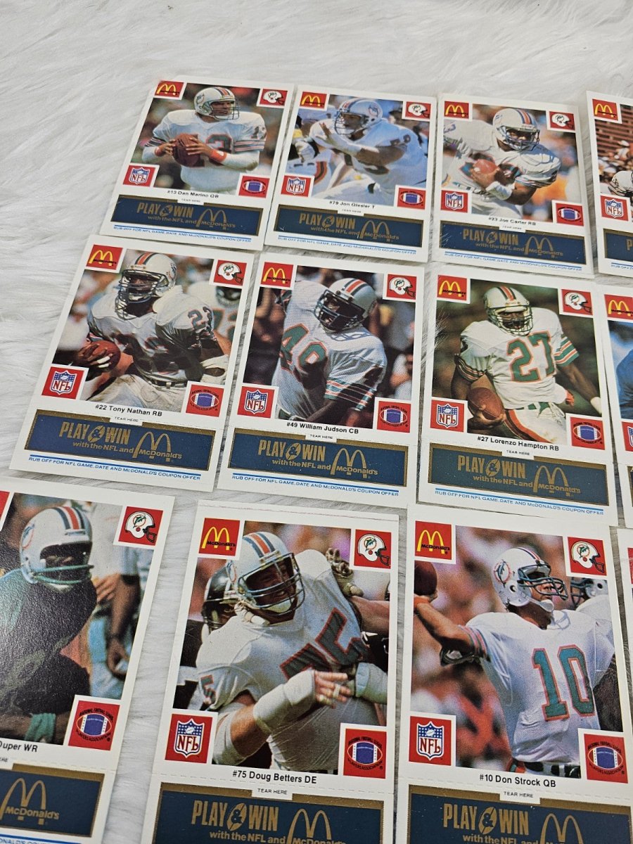 1986 - McDonald's Cards NFL Miami Dolphins (24) Blue Tab Unscratched MINT - Trading Cards - ThrowbackBuys - The Thrifty Gypsyy Shop