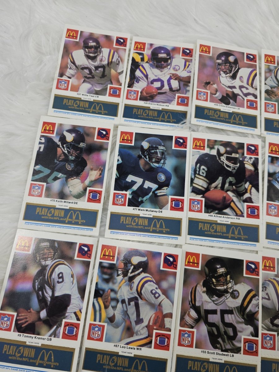 1986 - McDonald's Cards NFL Minnesota Vikings (24) Blue Tab Unscratched MINT - Trading Cards - ThrowbackBuys - The Thrifty Gypsyy Shop