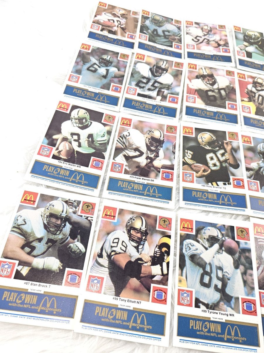 1986 - McDonald's Cards NFL New Orleans Saints (24) Blue Tab Unscratched MINT - Trading Cards - ThrowbackBuys - The Thrifty Gypsyy Shop