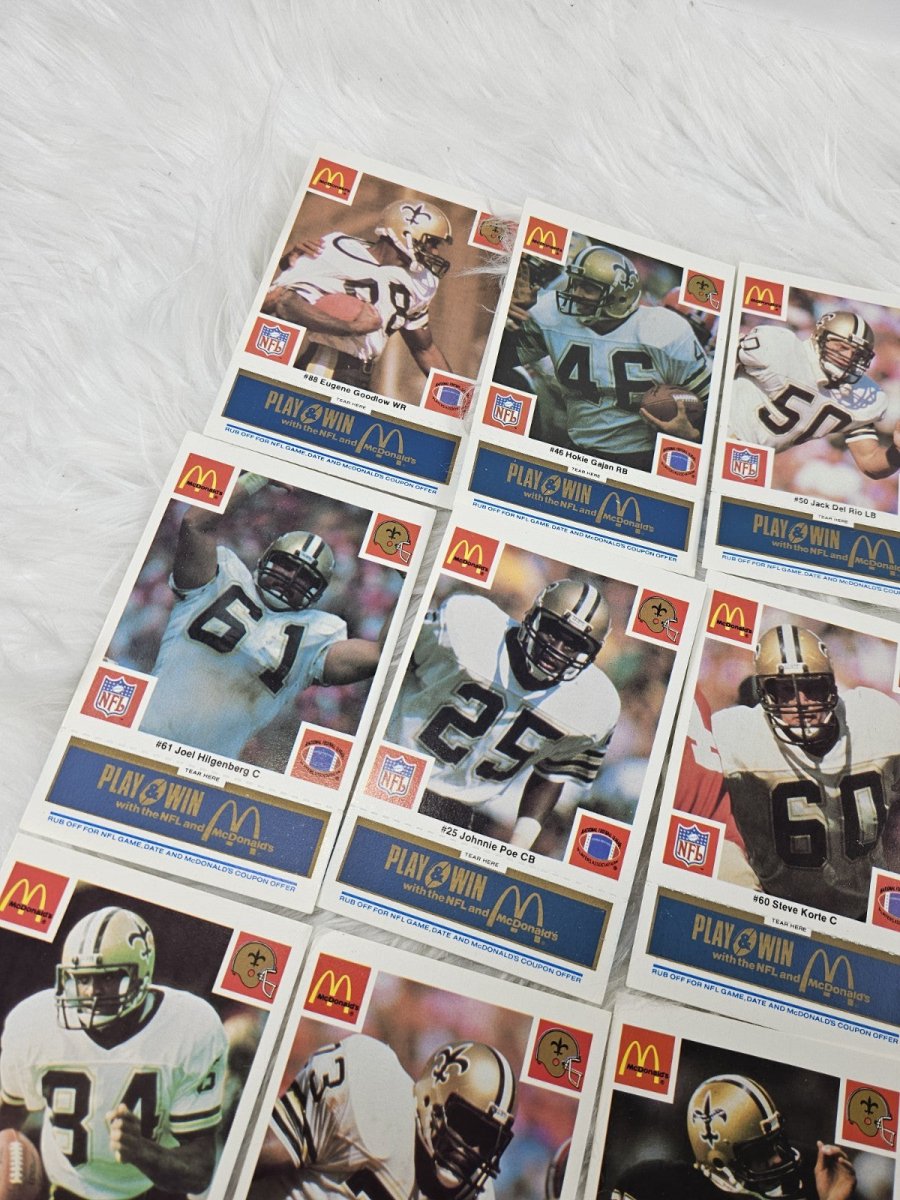 1986 - McDonald's Cards NFL New Orleans Saints (24) Blue Tab Unscratched MINT - Trading Cards - ThrowbackBuys - The Thrifty Gypsyy Shop