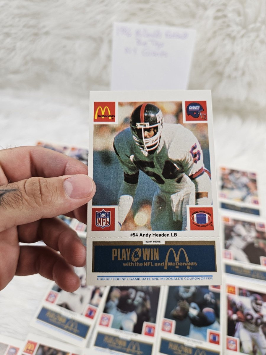 1986 - McDonald's Cards NFL New York Giants (24) Blue Tab Unscratched MINT - Trading Cards - ThrowbackBuys - The Thrifty Gypsyy Shop