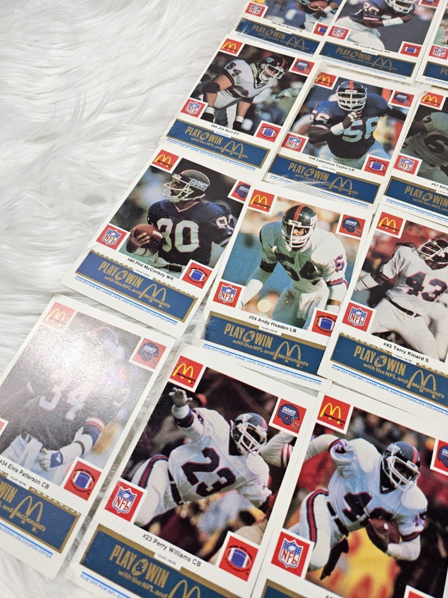 1986 - McDonald's Cards NFL New York Giants (24) Blue Tab Unscratched MINT - Trading Cards - ThrowbackBuys - The Thrifty Gypsyy Shop