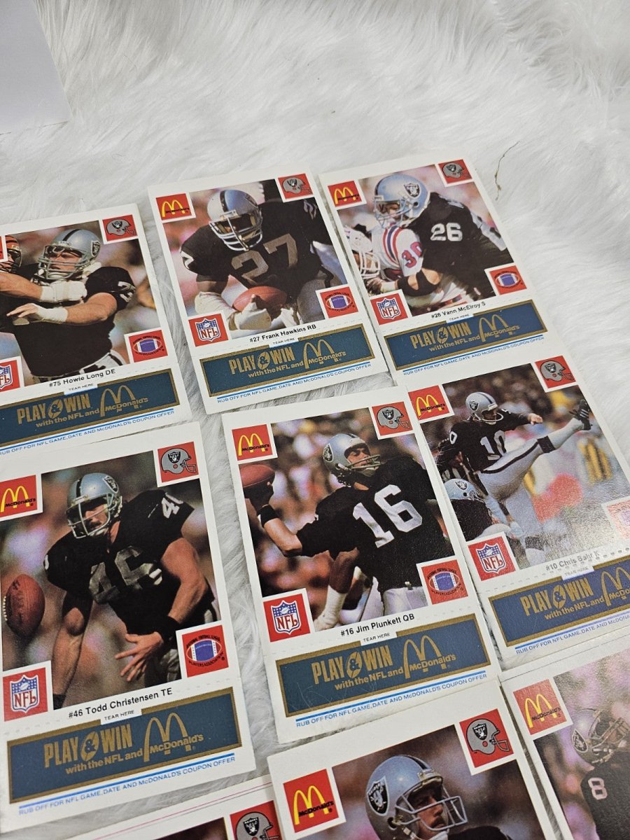 1986 - McDonald's Cards NFL Oakland Raiders (24) Blue Tab Unscratched MINT - Trading Cards - ThrowbackBuys - The Thrifty Gypsyy Shop