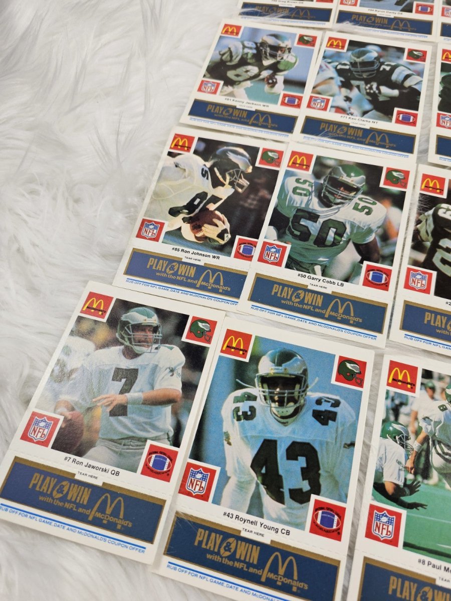 1986 - McDonald's Cards NFL Philadelphia Eagles (24) Blue Tab Unscratched MINT - Trading Cards - ThrowbackBuys - The Thrifty Gypsyy Shop