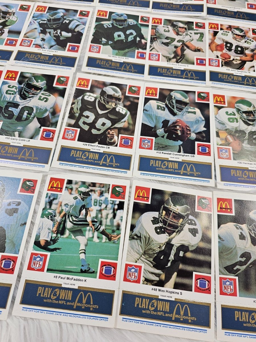 1986 - McDonald's Cards NFL Philadelphia Eagles (24) Blue Tab Unscratched MINT - Trading Cards - ThrowbackBuys - The Thrifty Gypsyy Shop
